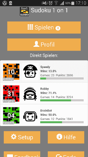 Sudoku 1on1 Start Screenshot