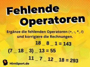 Fehlende Operatoren ergänzen