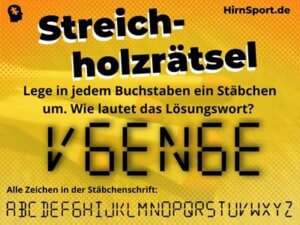 Exercise Cover Streichholzrätsel mit Worten