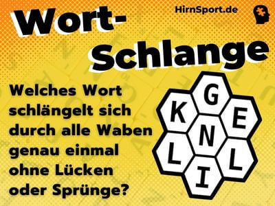 Gehirnjogging mit Wortschlangen