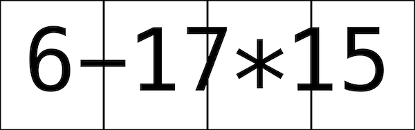Mathe Puzzle: Finde die Rechnung Teil 1 3 Mathe-Puzzle: Beispiel Lösung
